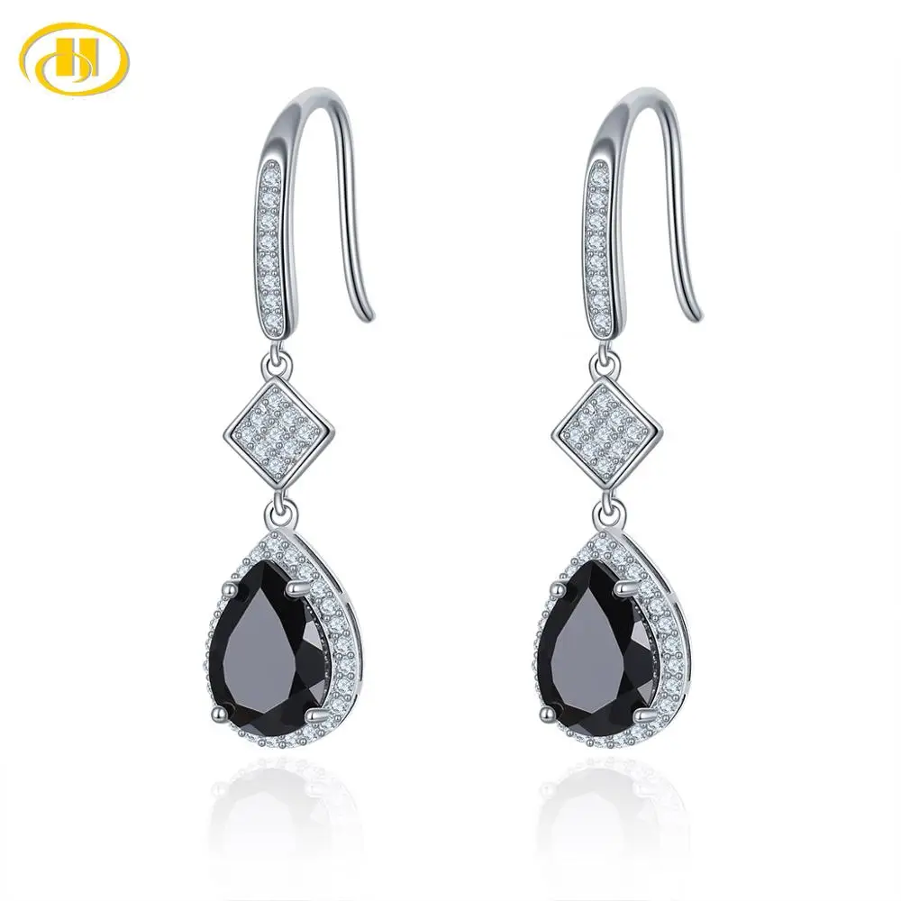 Серьги подвески Hutang из серебра 925 пробы с фианитом|Серьги-подвески| |