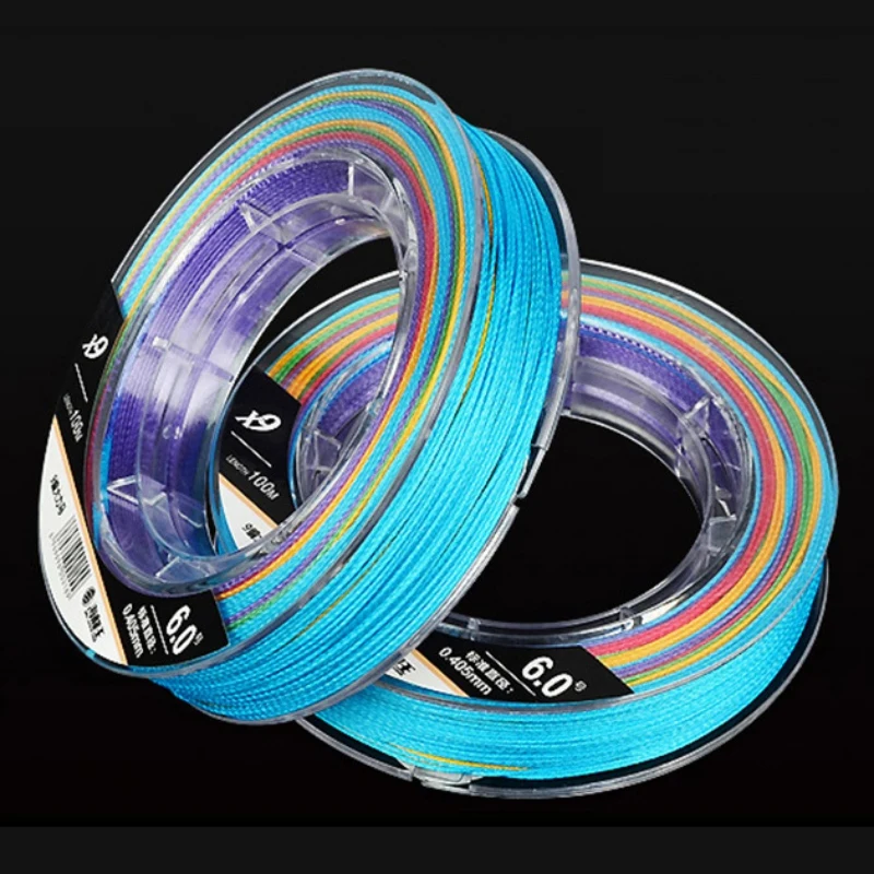 Леска 100 м PE плетеная проволока Multifilament 9 серия энергично кальмарная линия Sub-line