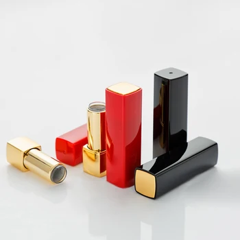 

Black/Red Press-type Square Lipstick Tube