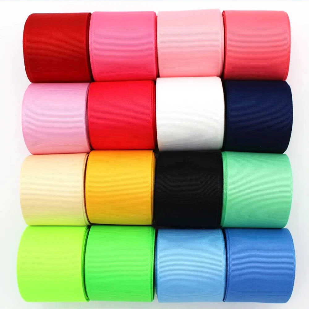50MM 5 Yards 10 Yards Solid Color Ribbon DIY Handmade Material Gift  Wrapping Head Bows Hair Decoration Clothing Grosgrain