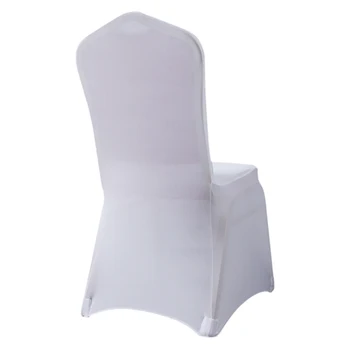 

【US Warehouse】100 pcs 95% Polyester Fiber & 5% Spandex Chair Covers with Front Arch White