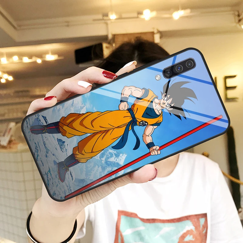 Dragon Ball стекло чехол для телефона для galaxy Note 8, 9, 10, плюс S8 S9 S10E по индивидуальному заказу Гоку чехол для телефона для sumsung A10 20 30 40 50 60 70 чехол