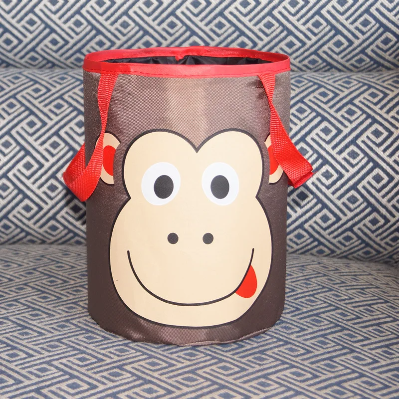 Foldable Car Garbage Bag Trash Can Organizer Storage Box Seat Back Hanging Bag - Цвет: monkey