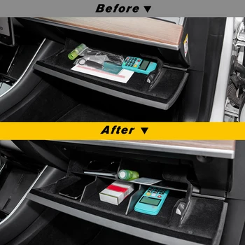 

For Tesla Model 3 2020 Finishing board Co-pilot Storage box Layered Cars