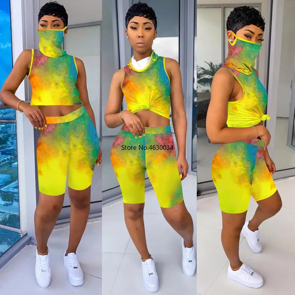 6 цветов оптовая продажа одежда с принтом спортивный костюм для женщин майка без