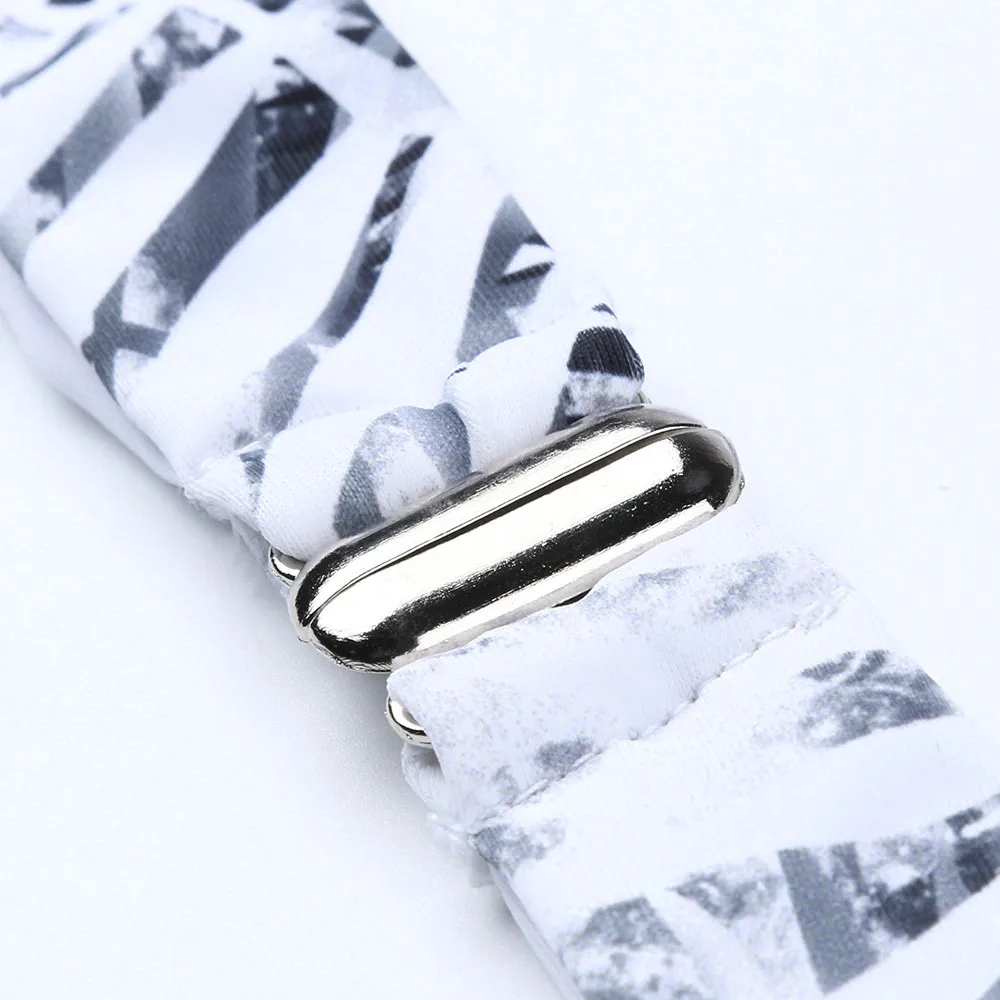 JAYCOSIN women swimwear Simple Leaf Print Bikini Beach Bathing Sports Sexy Thin Tube Top Fashion Bikini Swimsuit Hot Sale White