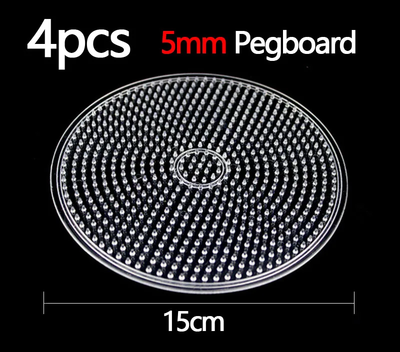 3 types 5mm Practical PE Clear Square Large Pegboards Board Circle Puzzle  Beads Template For Hama