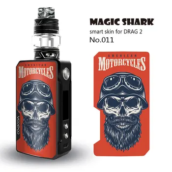 

Magic Shark Tiger Wolf Motorcycle Today is the Best Day PVC Case Sticker Skin for Voopoo Drag 2 E Cigar
