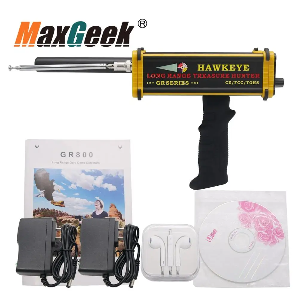 

1000M Long Range Gold Metal Detector Digital Adjustment Function with Plastic Carry Case GR-800