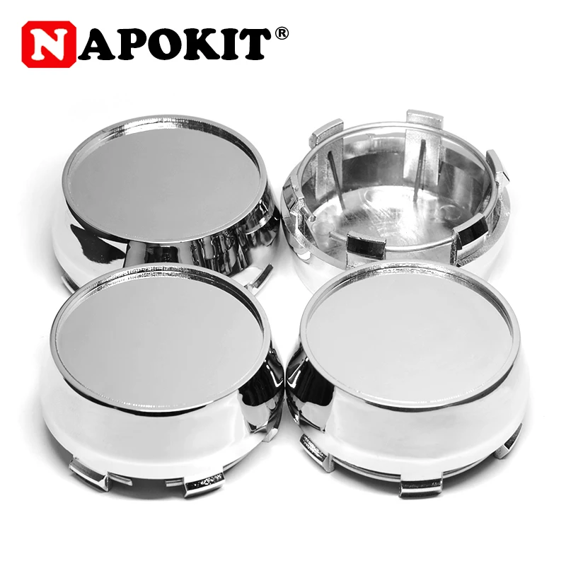 

4PCS/lot 60mm Universal Silver Chrome Auto Car Wheel Center Hub Caps Dust-proof Cover Car Badge Rear Emblem Car Rim Wheel Hubcap