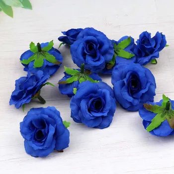 

Lulang Royal Blue 5cm Fake Flower Heads Bulk Silk Rose Bud Artificial Flower for Wedding Party Home Plants Hat Accessories 30pcs