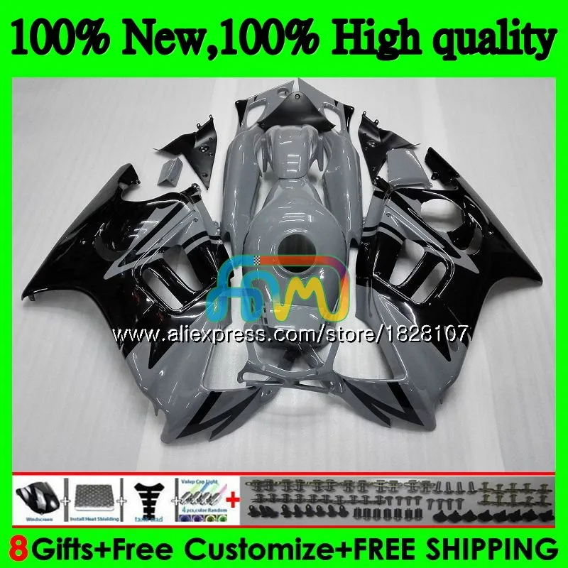Комплект+ майка для HONDA CBR600FS CBR 600F3 95 96 97 98 3BS. 101 CBR 600 FS CBR600 F3 CBR600F3 серого и черного цветов, 1995 1996 1997 1998 обтекатель - Цвет: No. 1
