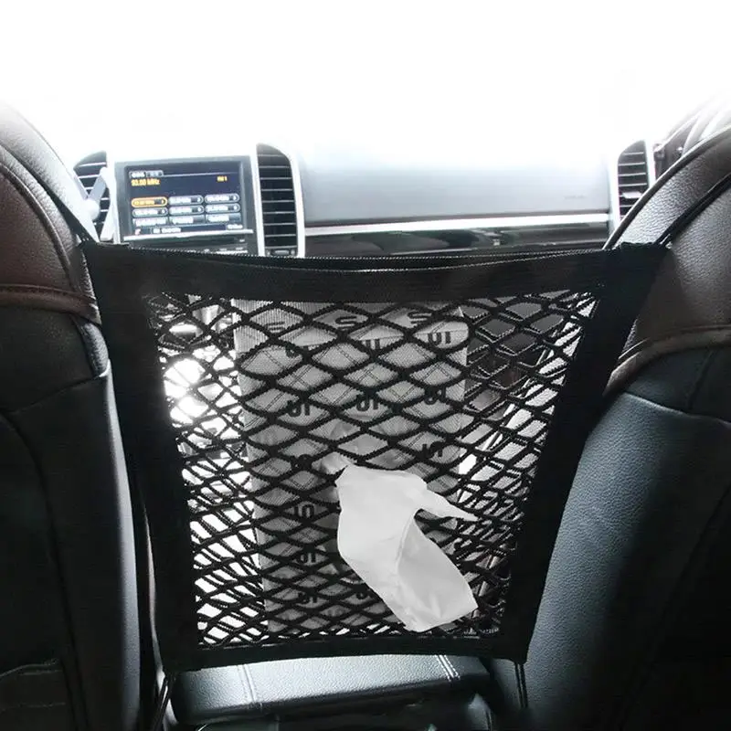 Сильная эластичная Автомобильная сетчатая Сетчатая Сумка между автомобильным органайзером сумка для хранения на спинку сиденья держатель для багажа карман