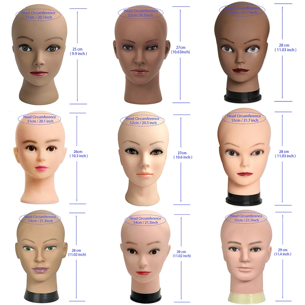 New Female Bald Mannequin Head With Stand Holder Cosmetology Practice African Training Manikin Head For Hair Styling Wigs Making - Image 4