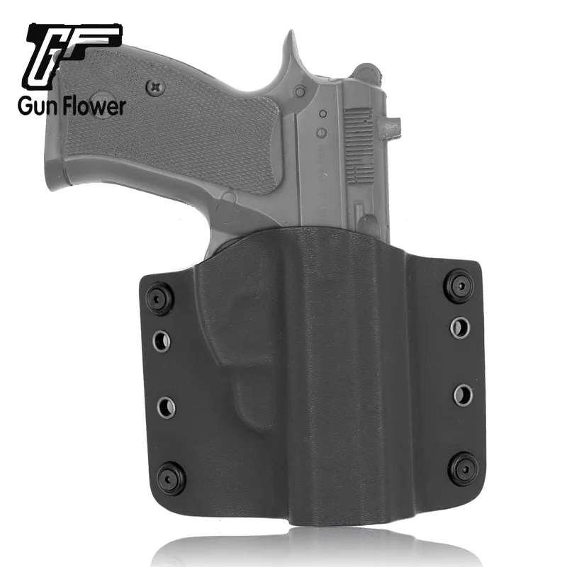 Пистолет и цветок CZ 75 P01 Тактический OWB Kydex кобура скрытого ношения правой руки