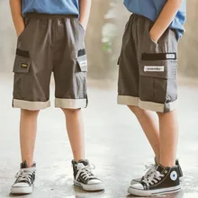 Модная красивая одежда для мальчиков; стиль г.; летние шорты в Корейском стиле для больших мальчиков; модная детская одежда