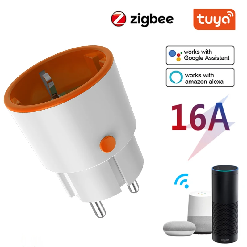 Умная розетка Tuya Zigbee 3800 Вт 16 А с пультом ДУ | Обустройство дома