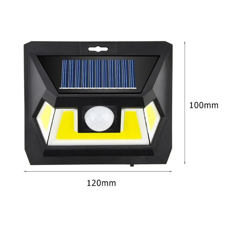 54LED COB на солнечных батареях настенный светильник с датчиком движения водонепроницаемый садовый уличный светильник Лидер продаж освещение для крыльца умелое производство