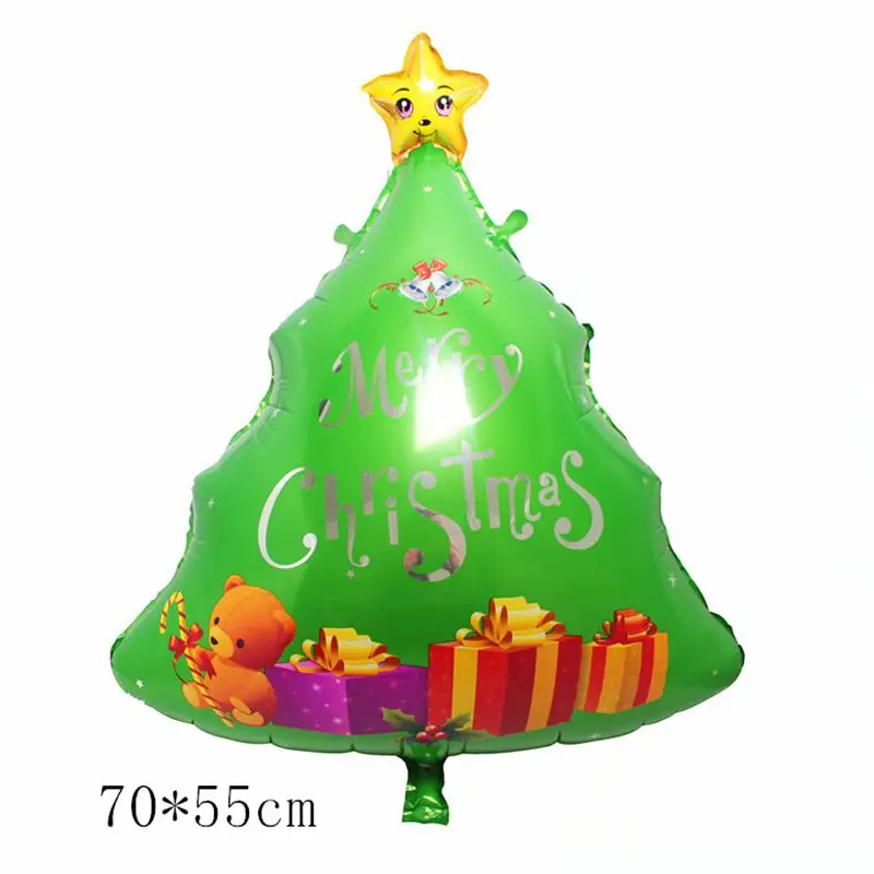 Рождественские украшения, фольгированные шары, большие веселые аксессуары для рождественской вечеринки, баллон, Санта Клаус, носок, Гелиевый шар, шарики, игрушка - Цвет: As Picture