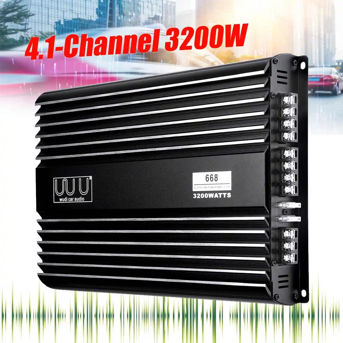 3200W 12V 4 Channel Car Amplifier Audio Stereo Bass Speaker Car Audio
