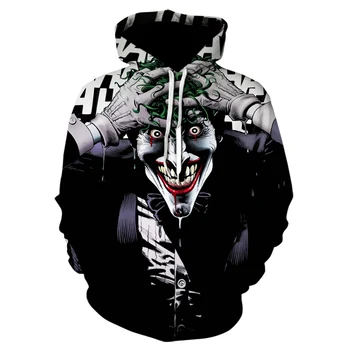 

Haha joker Hoodies Men/Women Fashion Hip Hop Sweatshirt 3D Print Pullover Hooded Personality Streetwear men hoodie clothes
