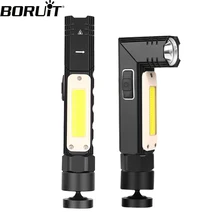 

BORUiT XPG COB LED Deformable Flashlight with Tail Magnet 5-Mode Work Light USB Rechargeable Powerful Torch for Camping Fishing