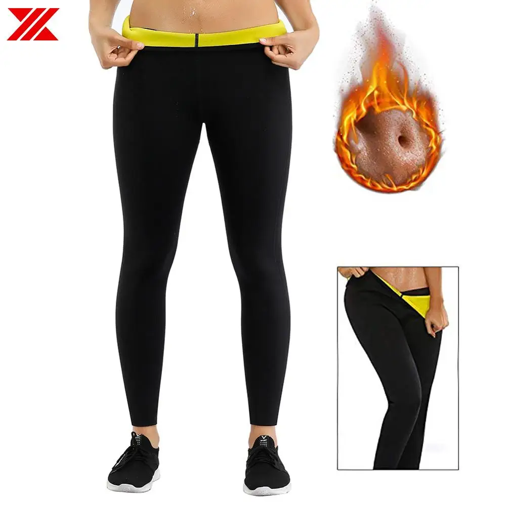 

HEXIN Women Weight Loss Neoprene Sauna Sweat Pants Workout Running Capris Thighs Slimming Leggings Body Shaper Fat Burning