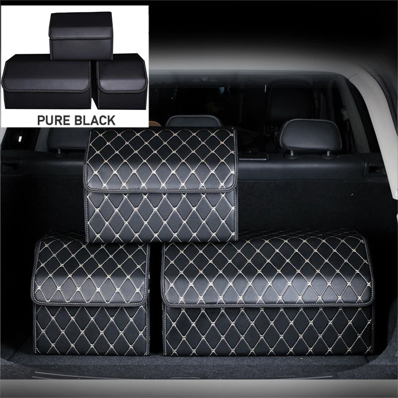 Waterproof Leather Car Trunk Storage Box Organizer
