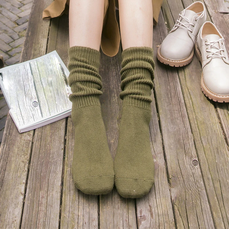 VDOGRIR/1 пара зимних женских забавных носков мягкие женские модные длинные носки однотонные весенне-осенние носки для девочек удобные женские носки