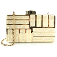 Акриловые декоративные клатчи, женские вечерние сумки, вечерние, свадебные сумочки на цепочке, сумки через плечо, кошелек, клатч(Шампань