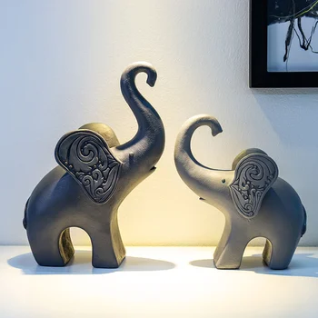 

Home Decoration Accessories Elephant Shape Decoration Unique Household Decoration Resin Decoration Craft Figurines Miniatures