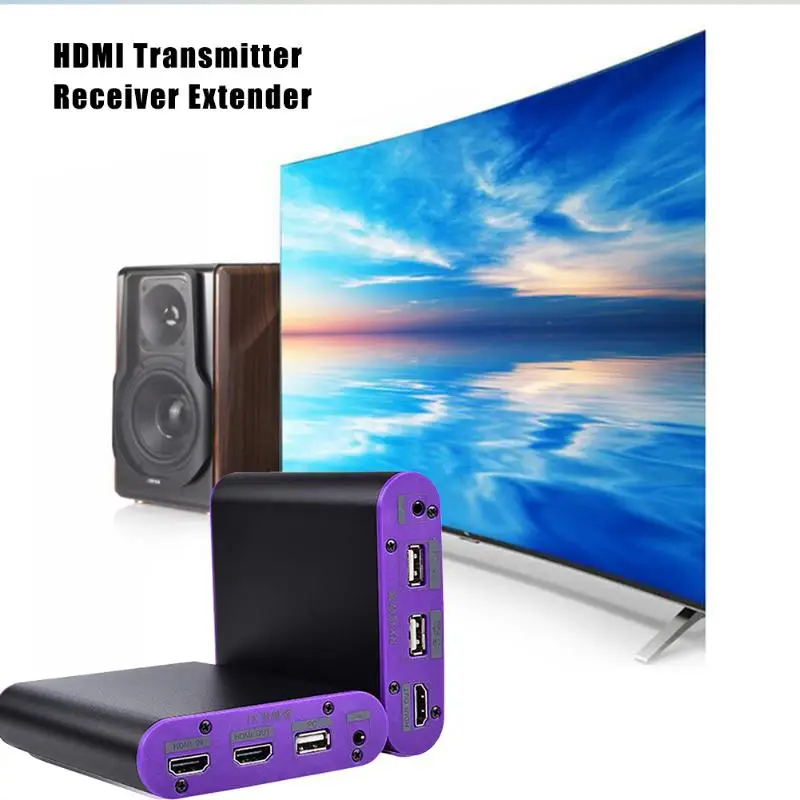 HDMI KVM удлинитель для защиты окружающей среды и долговечности TCP IP от Cat6 поддержка Гигабитного сетевого переключателя до 200 м
