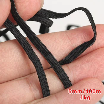 

5mm Crocheted Elastic Band Stretch Rope For Goggles Face Cover Sewing DIY 400m 400m/1KG Elastic Band