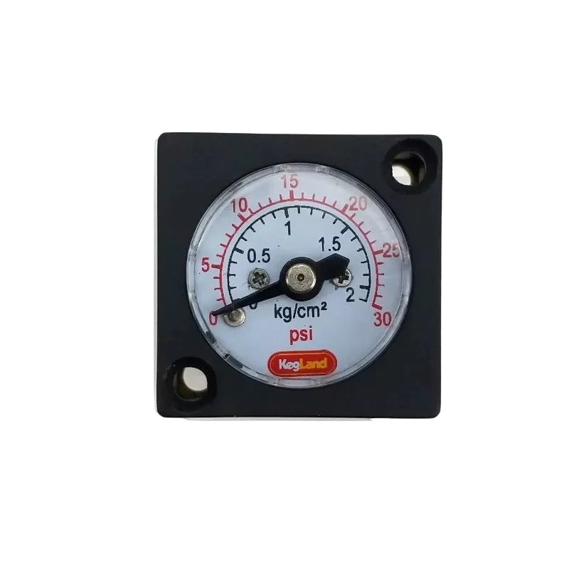 케글랜드 미니 게이지, 인라인 듀오타이트 레귤레이터 또는 블로타이용, 0-30PSI (0-2BAR)