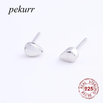 

Pekurr Water droplets Earring 925 Sterling Silver Oval Shape Stud Earrings For Women Accesories Geometric Fashion Jewelry