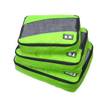 

3pcs Storage Bag Nylon Lightweight Simple Practical Zipper Travel Bag Storage Bag Organizer for Outdoor Trip Holiday