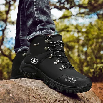

Outdoor Hiking Shoes Men Waterproof Tactical Boots Army Botas Mens Winter Mountain Climbing Shoes Nonslip Wearable Hunting Boots