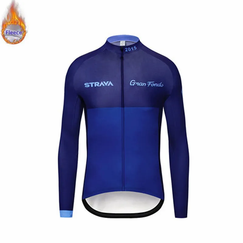 Триатлон STRAVA Pro team Зимняя Теплая Флисовая велосипедная майка мужская велосипедная одежда с длинным рукавом MTB Maillot Ropa Ciclismo