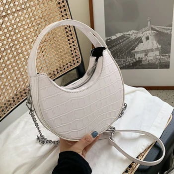 

Fashion Exquisite Shopping Bag Retro Casual Women Totes Shoulder Bags Female Leather Solid Color Chain Handbag