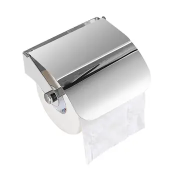 

Wall-Mounted Bathroom Tissue Dispenser Tissue Box Holder for Roll Paper Mobile Phone Rack