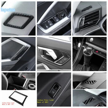 

Lapetus Carbon Fiber Look Interior Refit Kit For Audi Q3 2019 2020 Pillar A Speaker / Door Hand Bowl / Air AC Panel Cover Trim