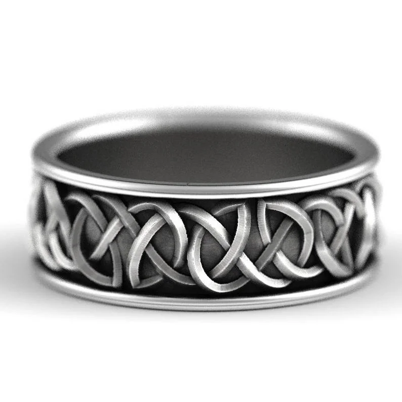 Huitan Viking Nordic Mythology Giant Wolf Men Ring Defense Totem Wolf Fashion Hip Hop Rock Unisex Finger Ring Punk Gift - Image 3