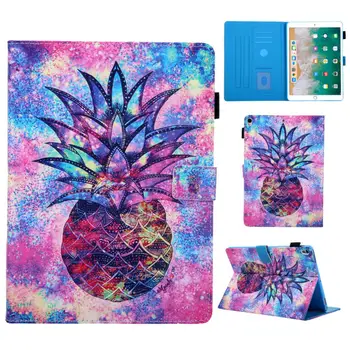 

Butterfly Pineapple for IPad 10.2 Inch 2019 Case PU Leather Magnetic Auto Wake/Sleep Cover Tablet Stand Card Slot Shockproof