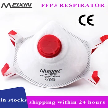 

ffp3 маска MEIXIN FFP3 Mask Respirator mascarilla защитная Dustproof AntiDust Protective Mask mascherine マスクCE Certification