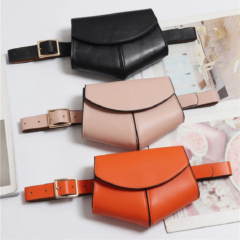 

Women Serpentine Fanny Pack Ladies Fashion Waist Belt Bag Mini Disco Waist bag Quality Leather Small Female Shoulder Bags