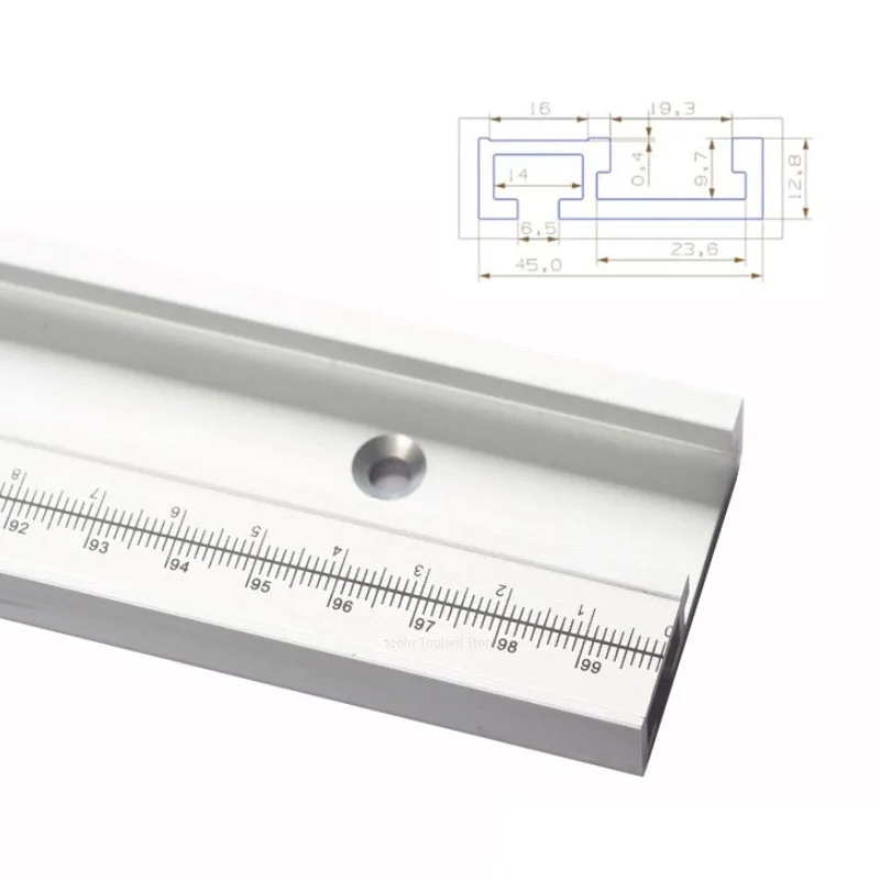 

Aluminum Alloy T Track Woodworking T-Slot Miter Track W/ Scale Parts Tool Supply