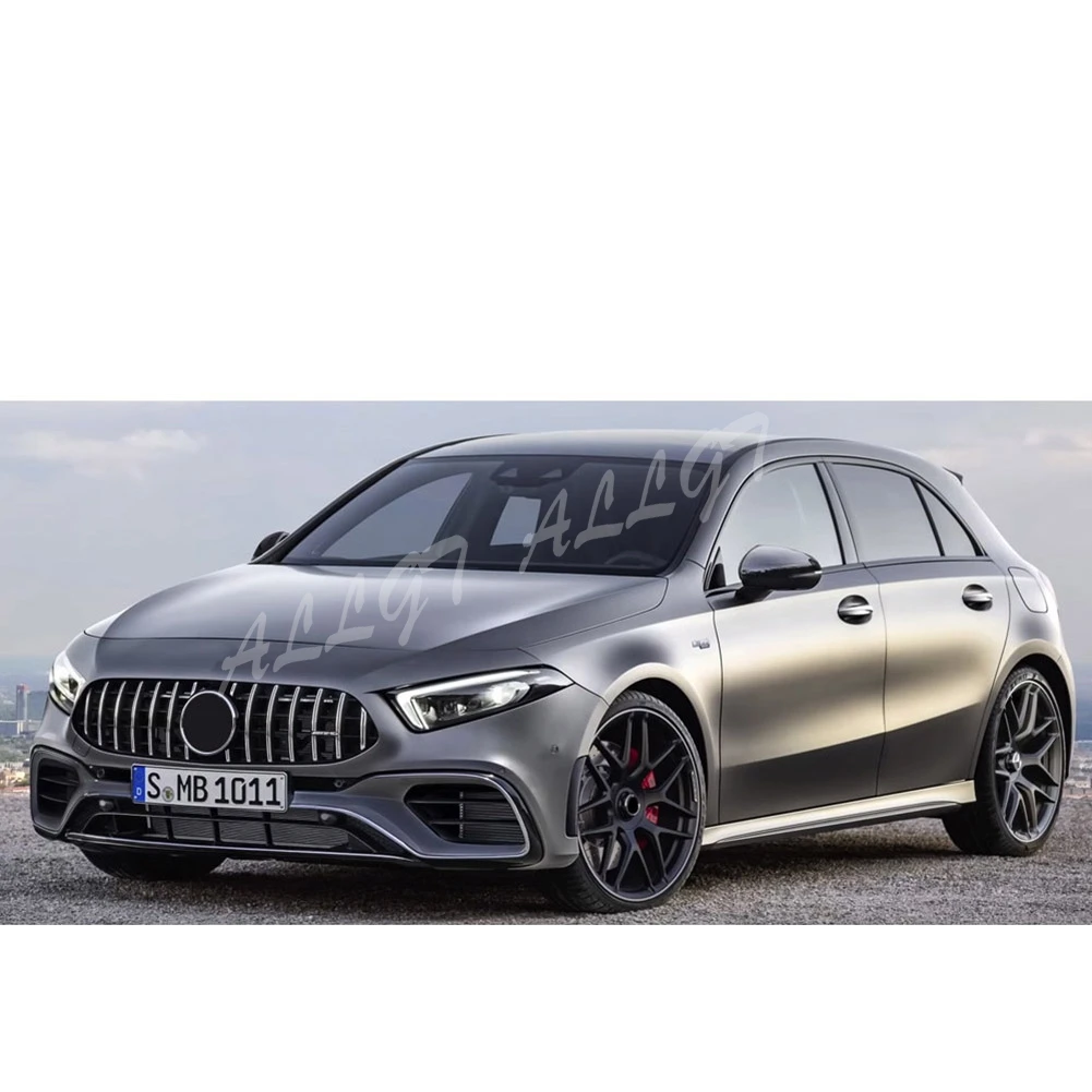 Передняя гоночная заготовка бампер решетка крышка для Mercedes Benz W117 CLA Класс GTR стиль черный серебристый