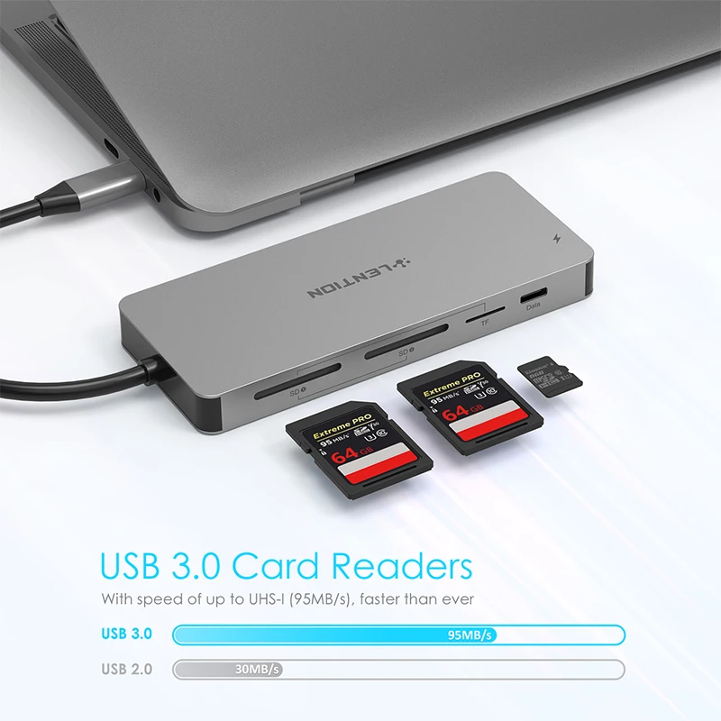 Skup Lention koncentratora USB do wielu USB 3.0 adapter hdmi stacja dokująca dla MacBook Pro 13.3 akcesoria USB C typu C 3.1 Splitter 3 Port USB C HUB