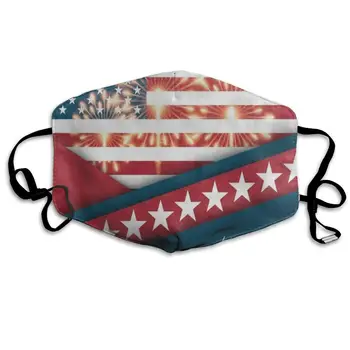 

ZHOUSUN Dustproof Star and Stripe American Flag Mouth Cover Mask Protective Warm Windproof Mask