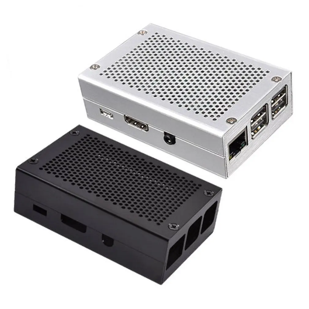 Для Raspberry Pi 4 Модель B чехол из сплава Черный Профессиональная коробка для Raspberry Pi 4 Модель B с сетчатым отверстием с вентиляторами